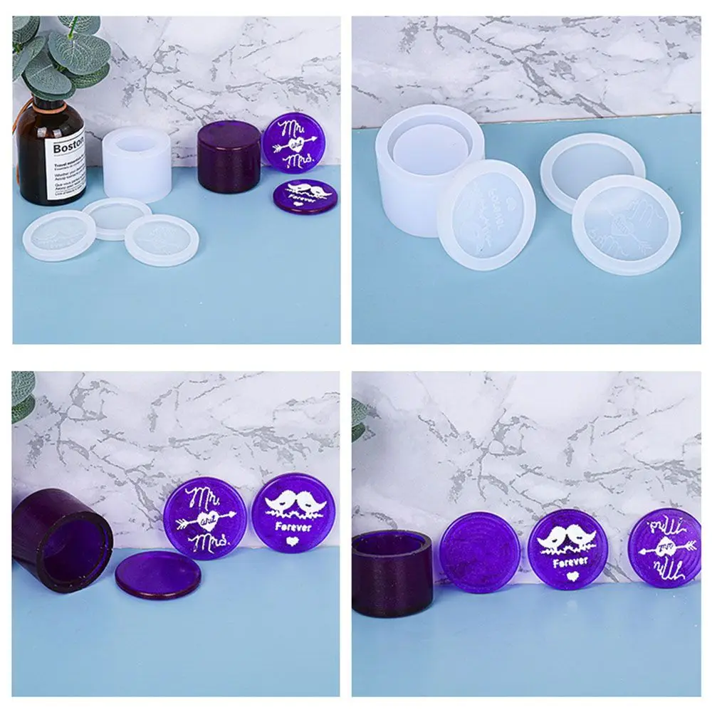 

Home Decoration Ornaments Storage Box DIY Resin Jewelry Molds UV Epoxy Couple Ring Box Mold Jewelry Making Tools