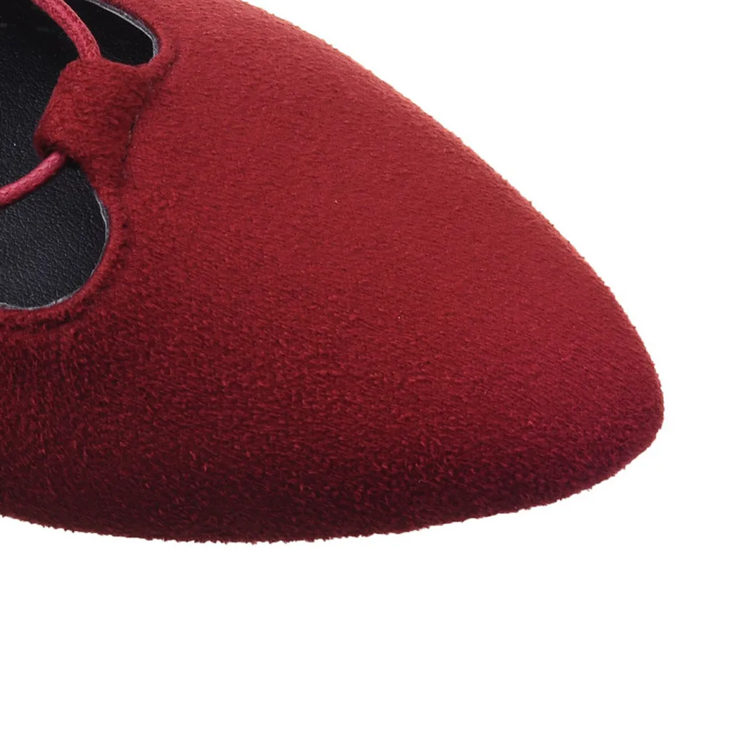 Женские босоножки высокого качества Женская обувь замшевые туфли с острым