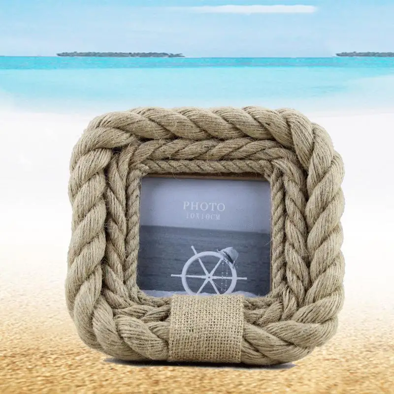 4/6/7 дюйма винтажная натуральная пеньковая веревка фоторамка Американская