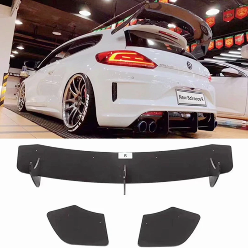 Задний бампер для Volkswagen Scirocco ABS диффузор 2009 2014 2015 2017 Комплект кузова задний