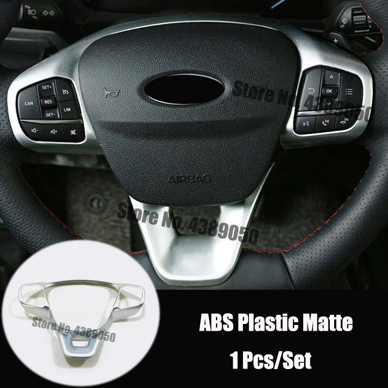 

ABS матовое/углеродное волокно для Ford Focus 2019, кнопки на руль автомобиля, наклейки на раму, Обложка, отделка, Стайлинг автомобиля, автомобильные...