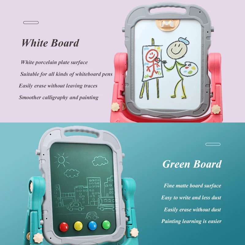 Детские блестящие двухсторонняя магнитная доска для рисования Для детей от 1 до 10