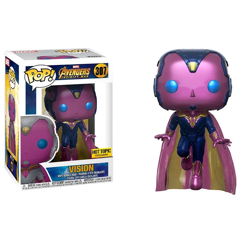 Funko Pop The Avenger VISION #307 эксклюзивная Виниловая фигурка куклы игрушки фигурки подарки