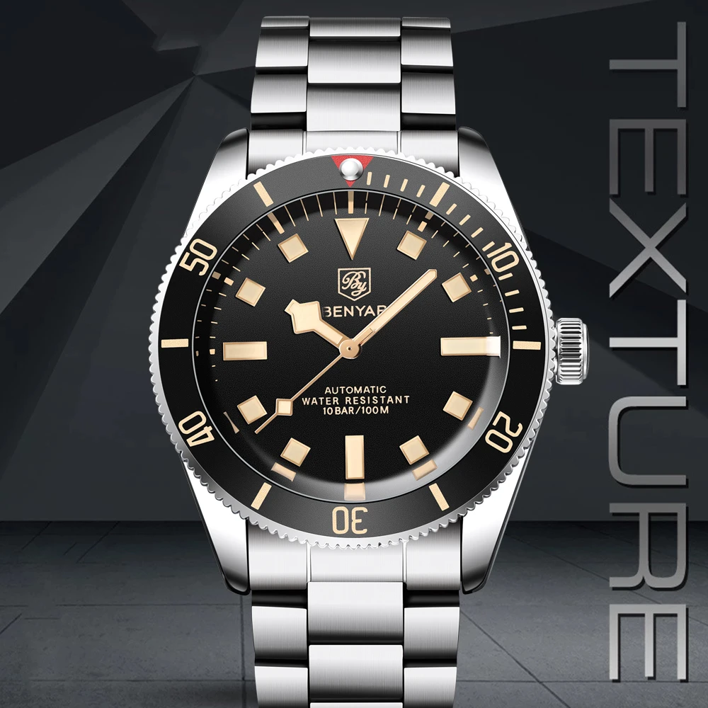 2022 New BENYAR top brand luxury Men's Watches Mechanical Watch For Men Automatic Wrist Watch Waterproof 100M Reloj Hombre 5179