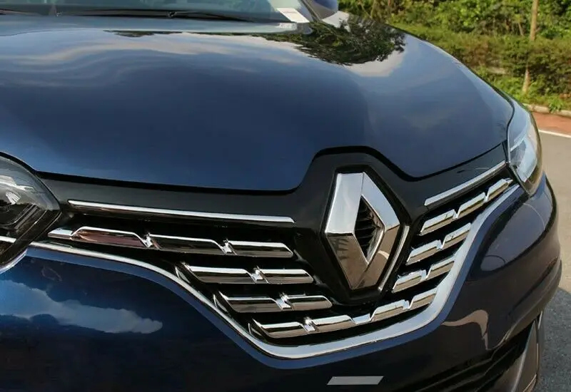 Автомобильная хромированная крышка ABS передняя решетка гриль для Renault Kadjar 2016