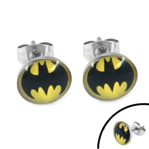 Эмаль летучая мышь серьги пирсинг тела ювелирные изделия из нержавеющей стали