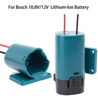 1pc for bosch battery adapter 10 8 12v plug in lithium battery power connector dock holder with 14awg wires terminals