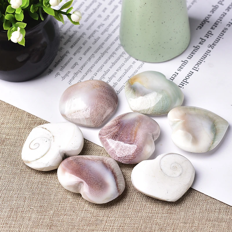 1 шт. натуральный камень ракушки в форме сердца мадагаскарская Солнцезащитная