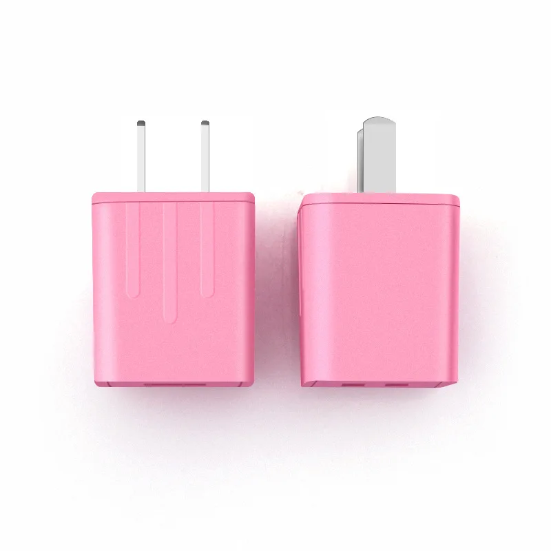 США розовый разъем USB зарядное устройство Быстрая зарядка для телефона адаптер