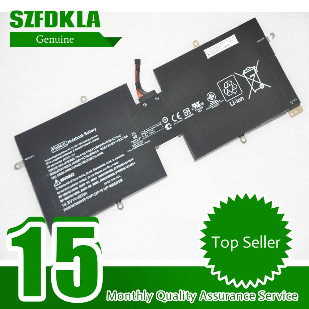 

SZFDKLA 14,8 V 48Wh новые оригинальные PW04XL HSTNN-IBPW Батарея для HP призрак XT TOUCHSmart 15T-4000 TOUCHSmart 15-4000EG