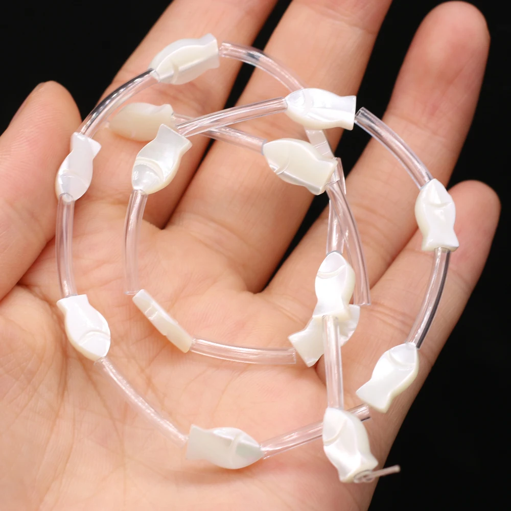 

Natural shell sea pearl mother-of-pearl water fish-shaped loose spacing beads jewelry making DIY bracelet necklace accessories
