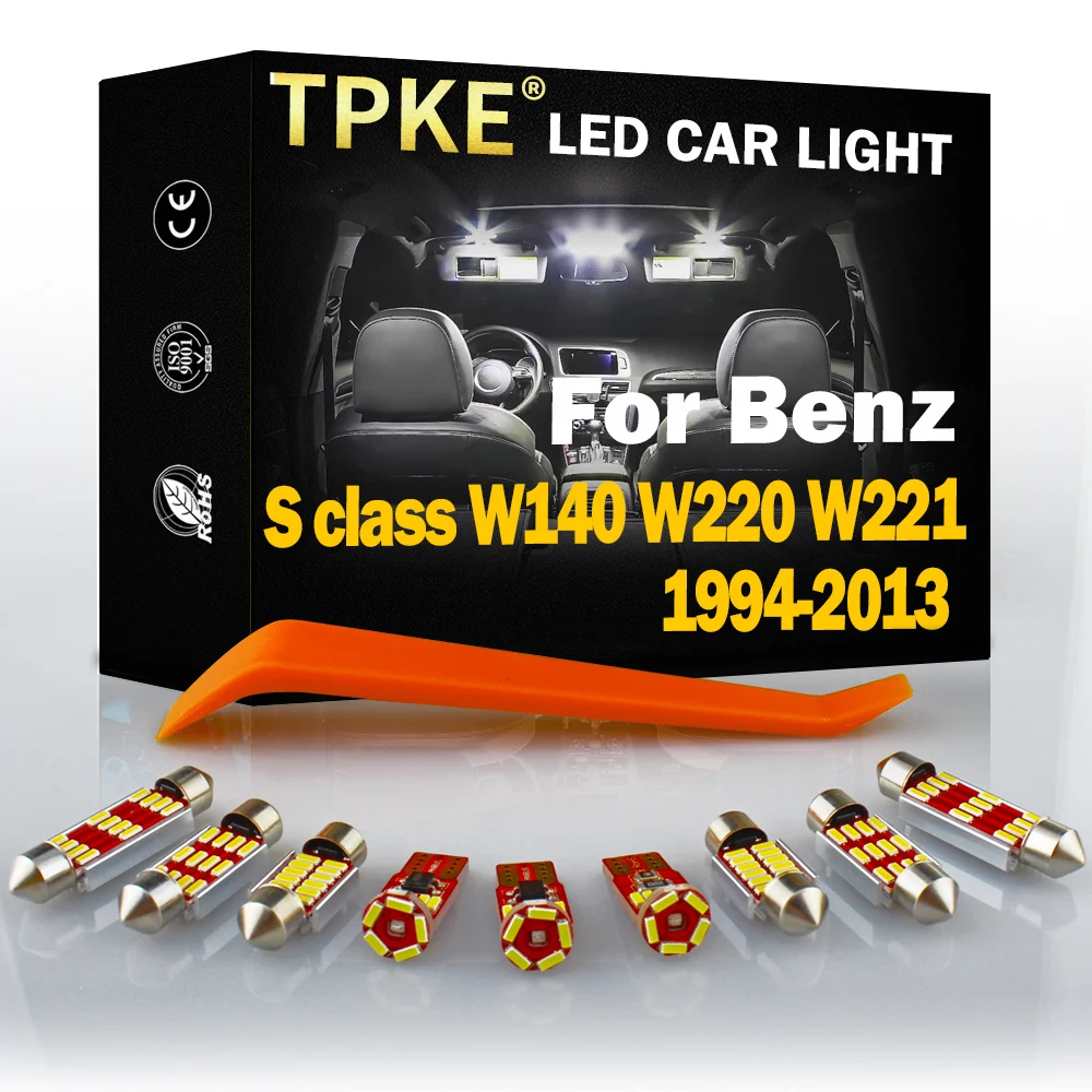 

TPKE Canbus белые светодиодный ные лампы без ошибок для салона купольная карта багажника светильник для 1994-2012 2013 Mercedes Benz S class W140 W220 W221