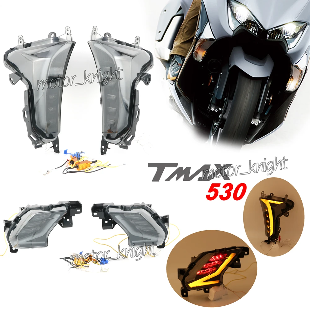 Front Turn Signal Light Rear Tail Brake Lamp LED Taillight For YAMAHA TMAX T-MAX 530 TMAX530 2017 2018 2019 SX DX Blinker |