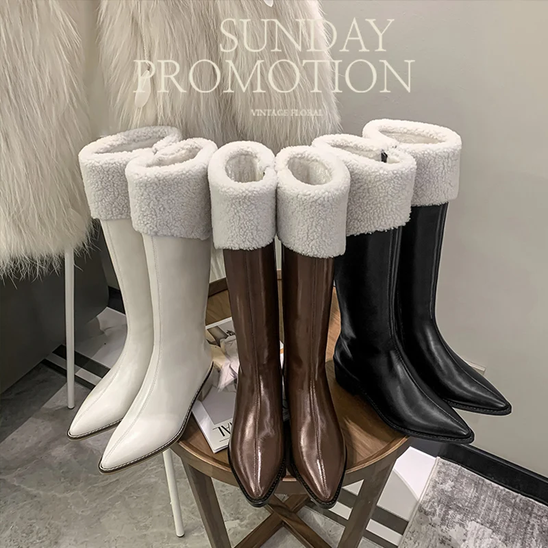 

Женские сапоги выше колена, зимняя обувь, женская обувь, австралийские сапоги с круглым носком, женские ботфорты с резиновой подкладкой, 2021