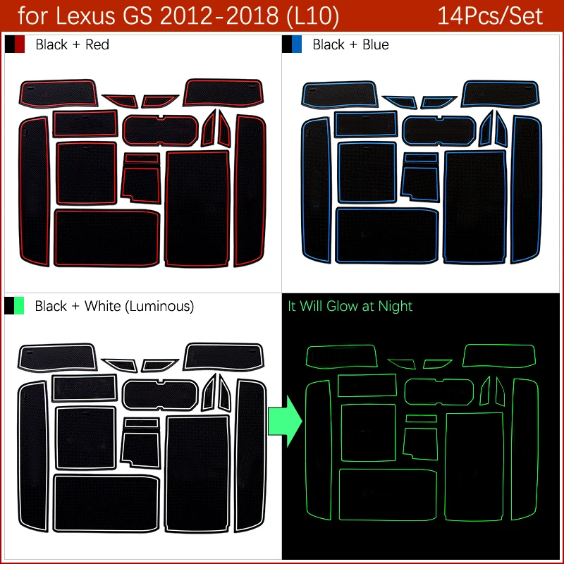 Противоскользящий резиновый коврик для подстаканника со слотом ворот Lexus RX NX GS IS