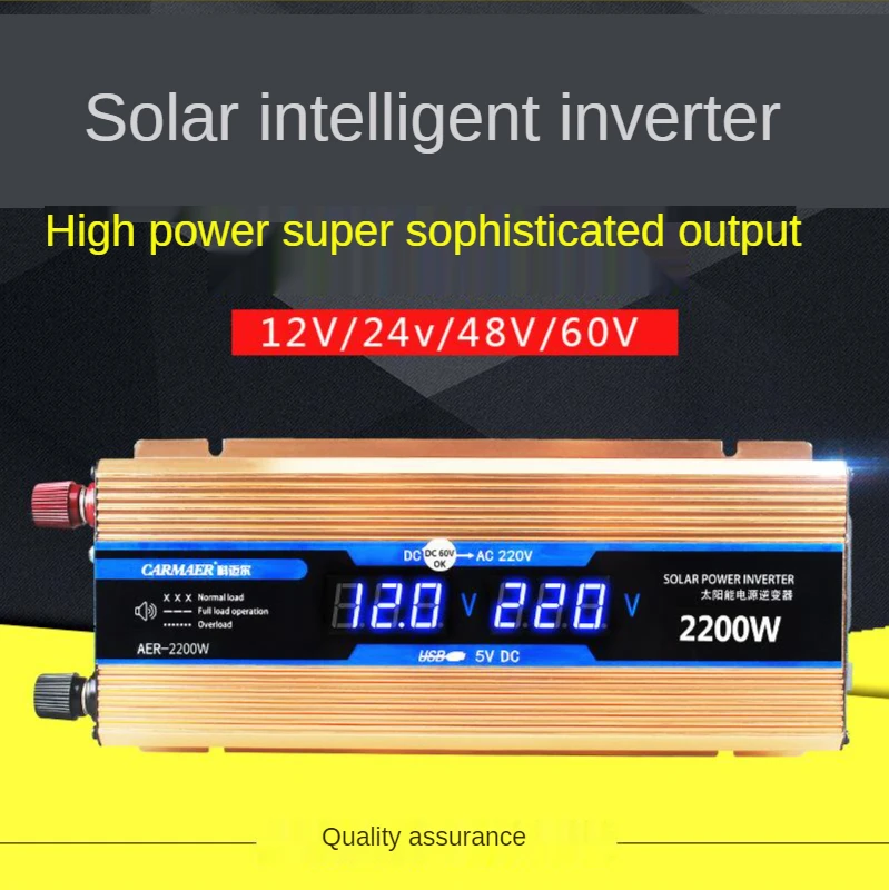 

DC 12V / 24V / 48V / 60V to AC220V on-board solar converter inverter