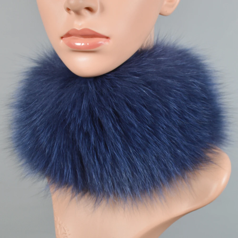 New Style Brand Women Real Fox Fur Scarf Girls Warm Knitted Good Elastic Ring Headband Natural Soft Scarves |