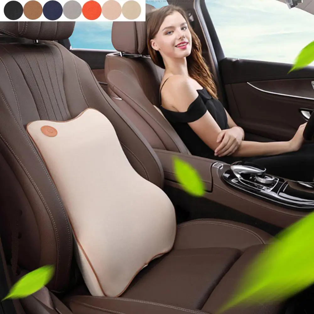 

Car Cushion Seat Lumbar Support Office Chair Low Back Pain Pillow Memory Foam Posture Correction Premium Lumbar Support Pillow