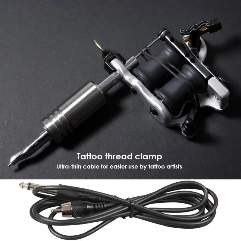 90 градусов угловая Татуировка RCA зажим шнур с силиконовым кабелем татуировки