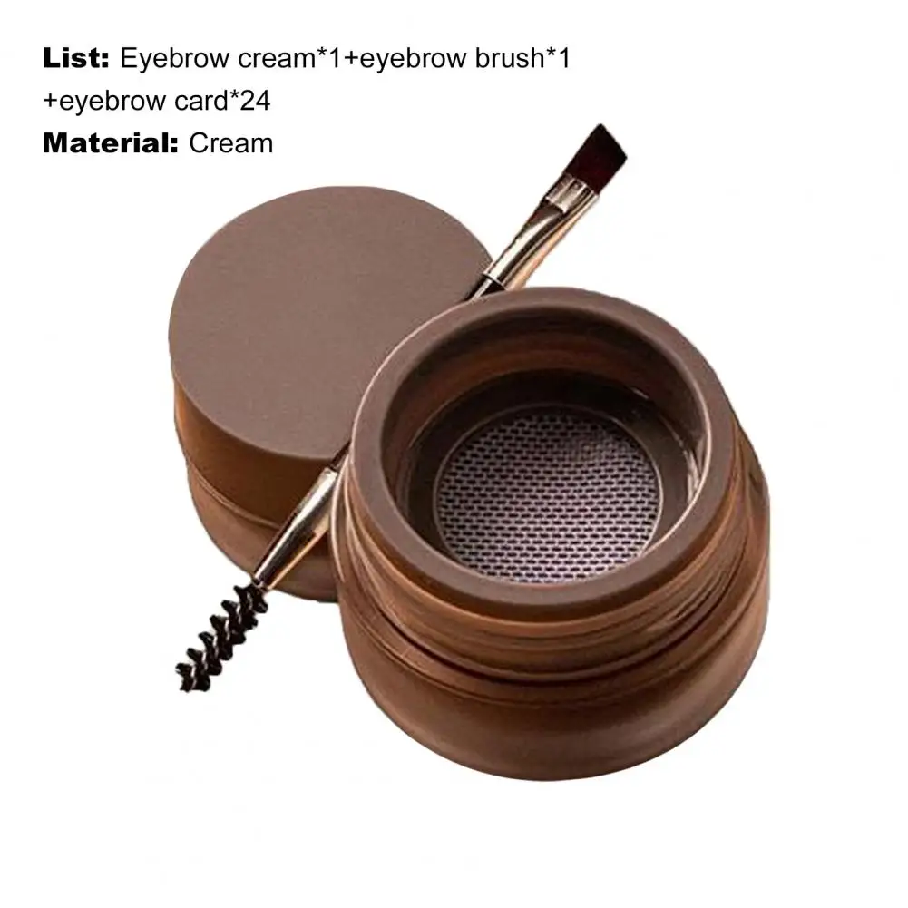 6.2g Eyebrow Cream Waterproof Air Cushion Design with Brush Long Lasting Double Headed Pencil for Women | Красота и здоровье