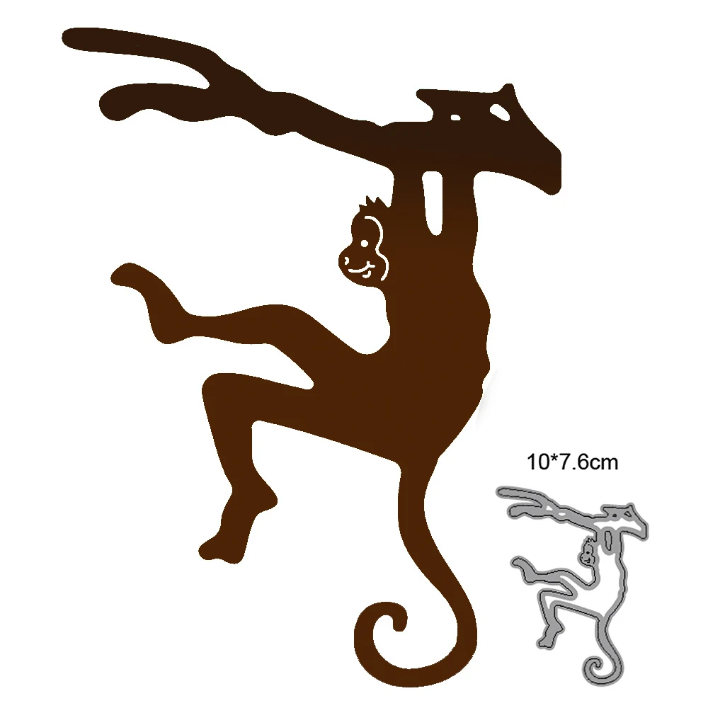 

Little monkey Animals 2021 new metal cutting mold photo frame DIY scrapbook decoration embossing handmade template