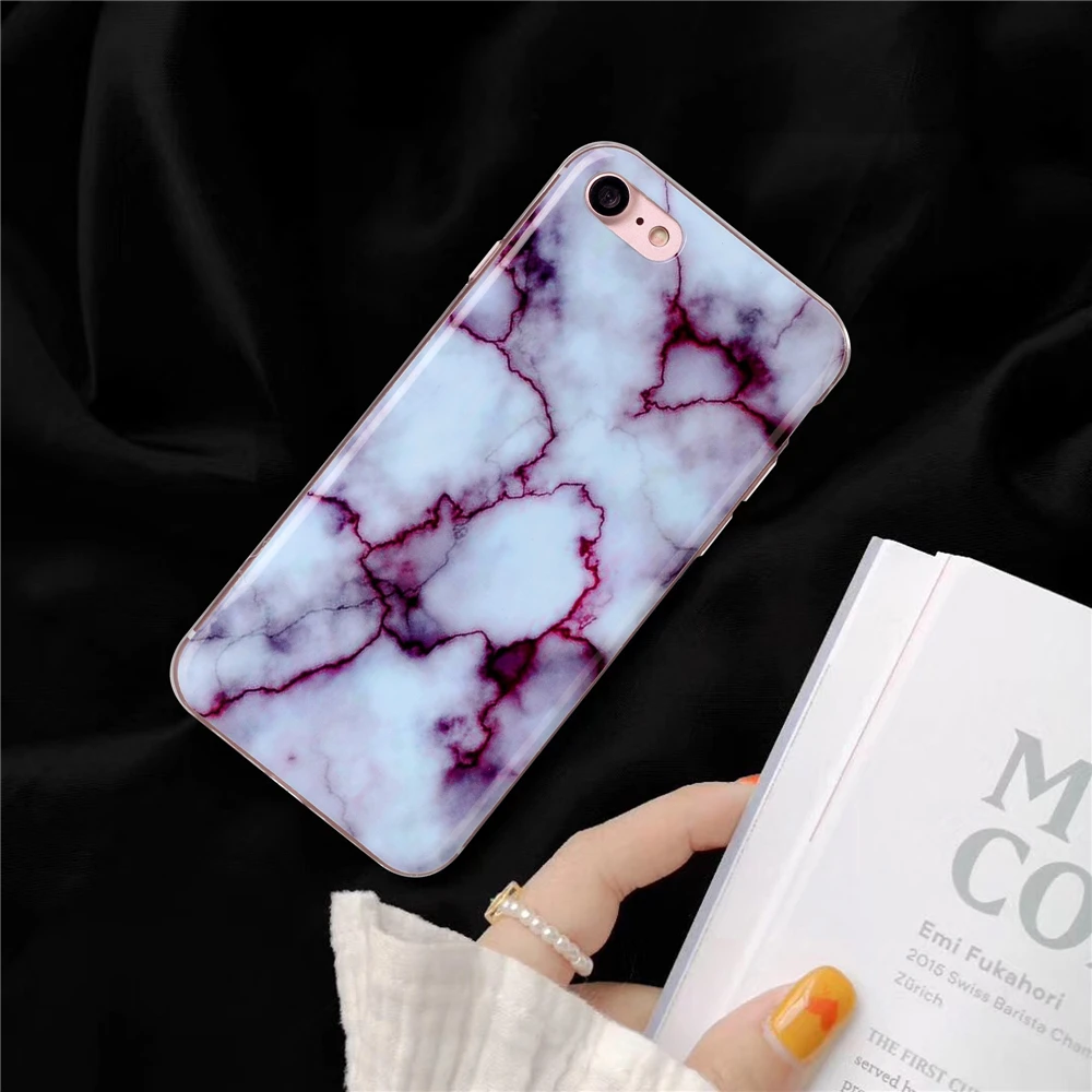Винтажный мраморный чехол для iPhone X XR XS Max 7 8 Plus Мягкие силиконовые чехлы из ТПУ 6 6S |