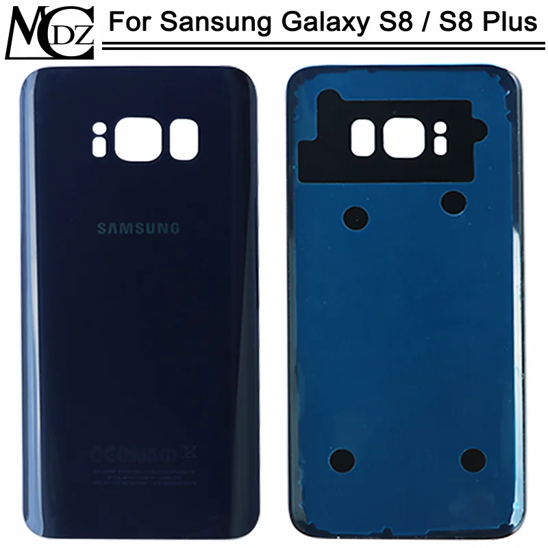New S8 Battery Cover For Samsung Galaxy S8 G950 / S8 Plus S8+ G955 Back Cover Rear Back Glass Door Panel Housing Case