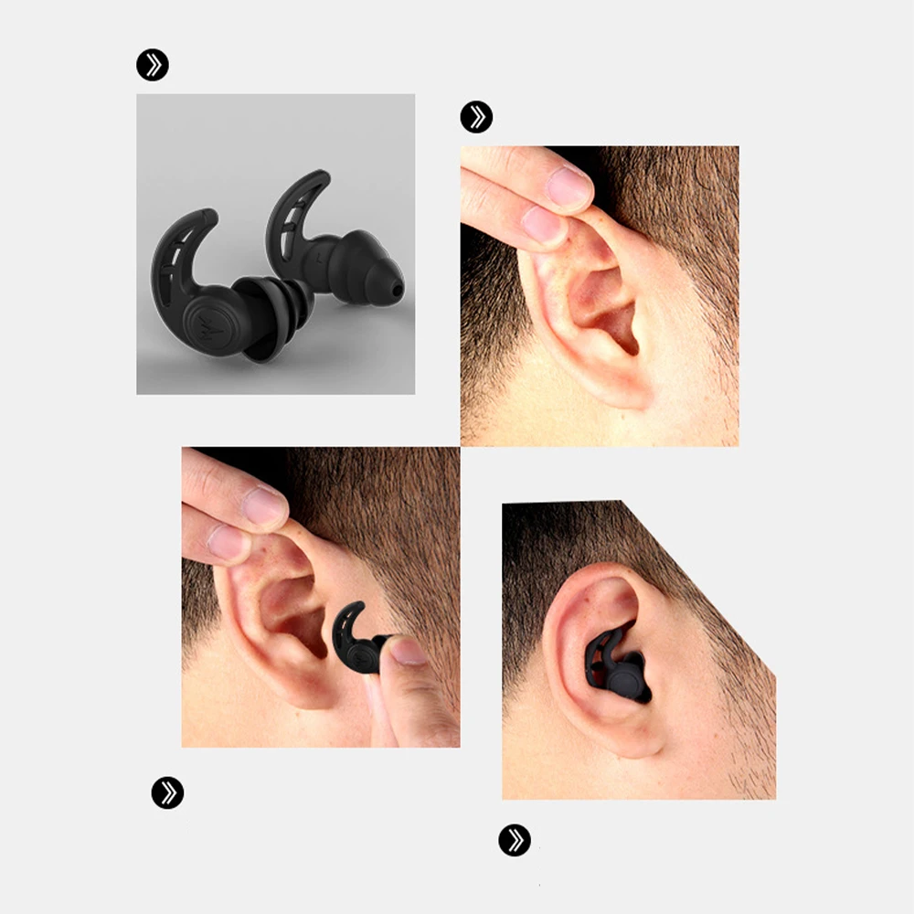 

Silicone Earplugs Sound Insulation Ear Protection Anti-Noise Plugs for Travel Silicone Soft Noise Reduction Sleeping Ear Plugs