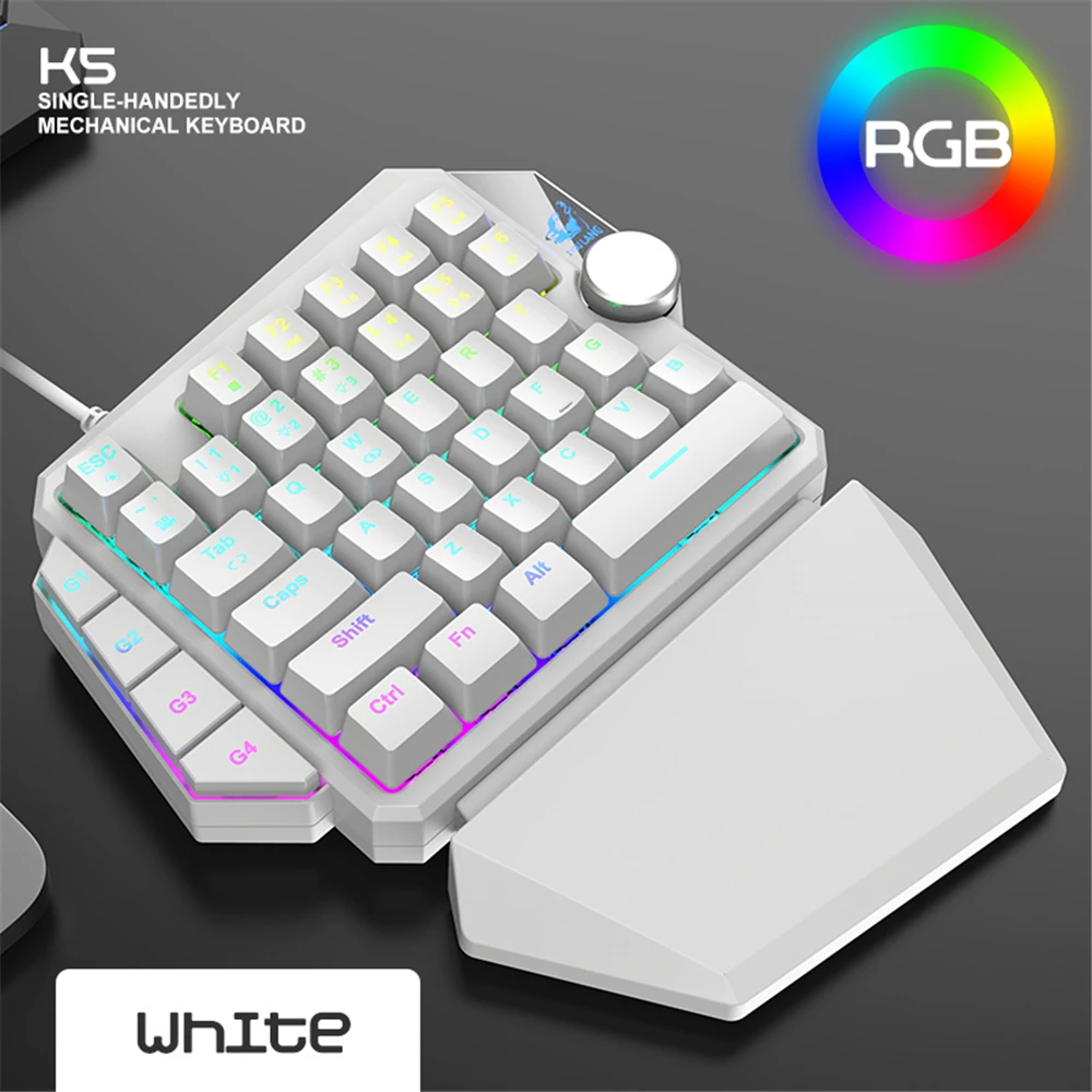 One-hand Mechanical Keyboard Cool Gaming RGB for Computer Host Laptop PS LED Membrane Sensitive Throne Mini | Компьютеры и офис