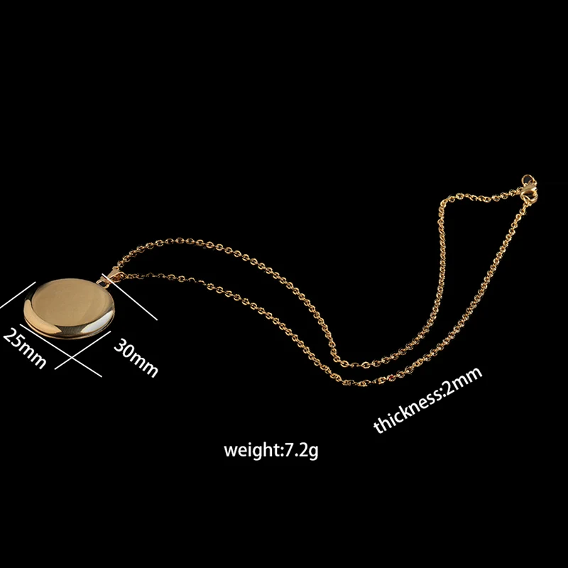 Ожерелья из нержавеющей стали круглый медальон подвески для женщин и мужчин