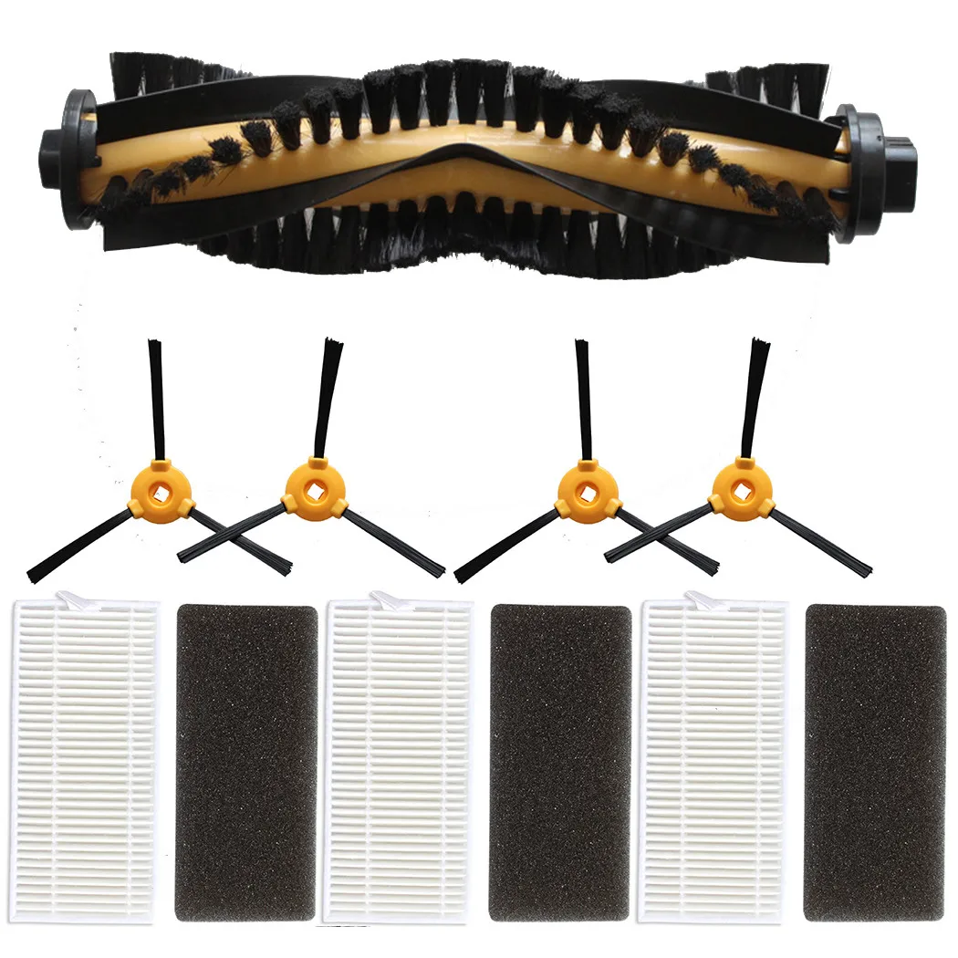 

1* Main Roller Brush 3* Filters 4* Side Brushes For ECOVACS DEEBOT N79T Robotic Vacuum Cleaner Household Sweeper Cleaning Tool