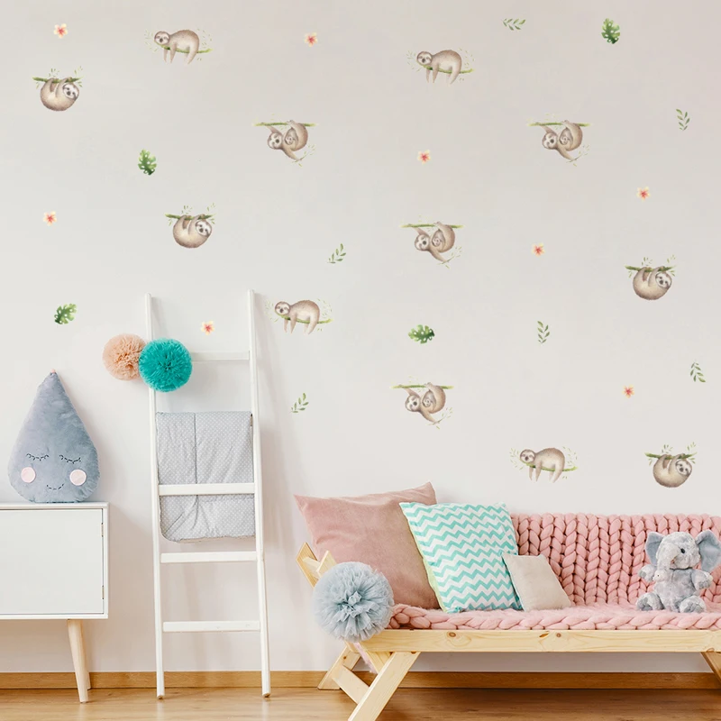 Наклейки на стену с мультяшными лентами милые наклейки животными для детской