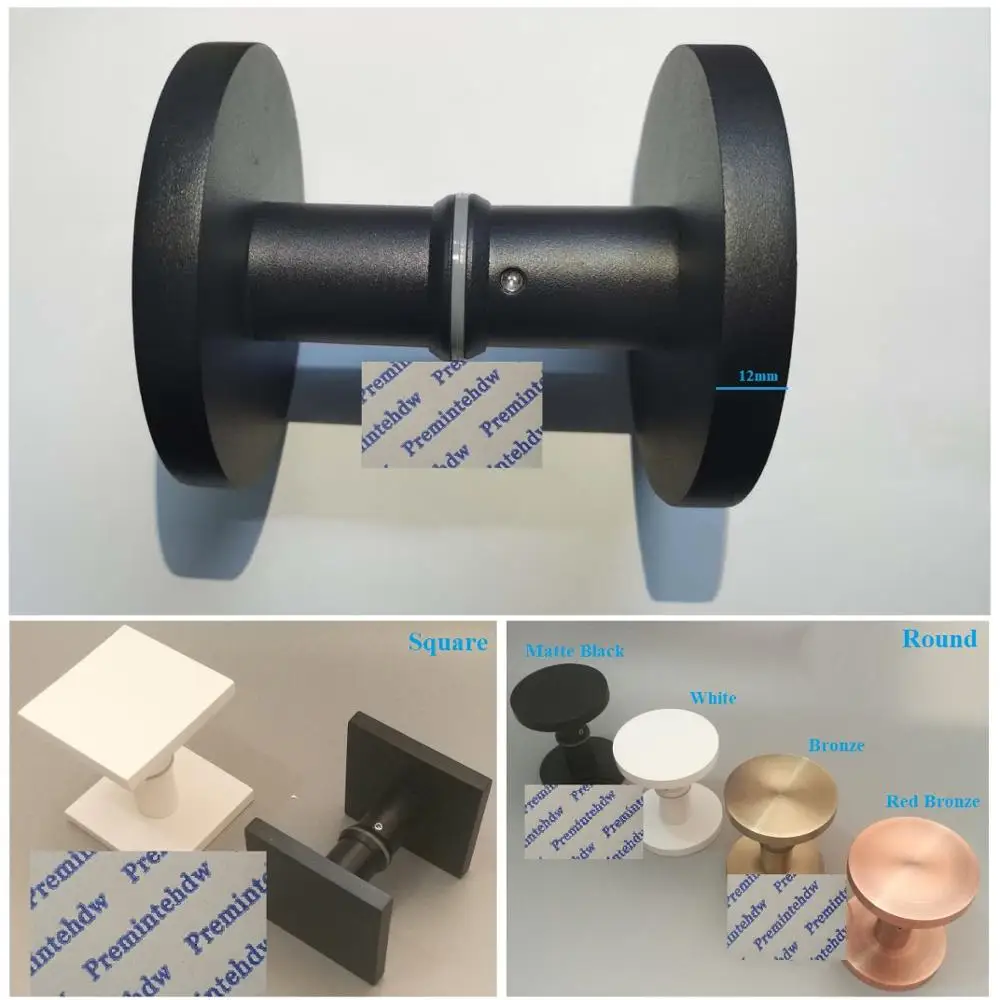 100 мм цельная алюминиевая квадратная круглая Задняя стеклянная дверь Натяжной