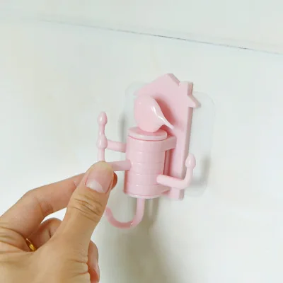 Креативный стерео вращающийся крючок без следов для ванной прочный клей ключей