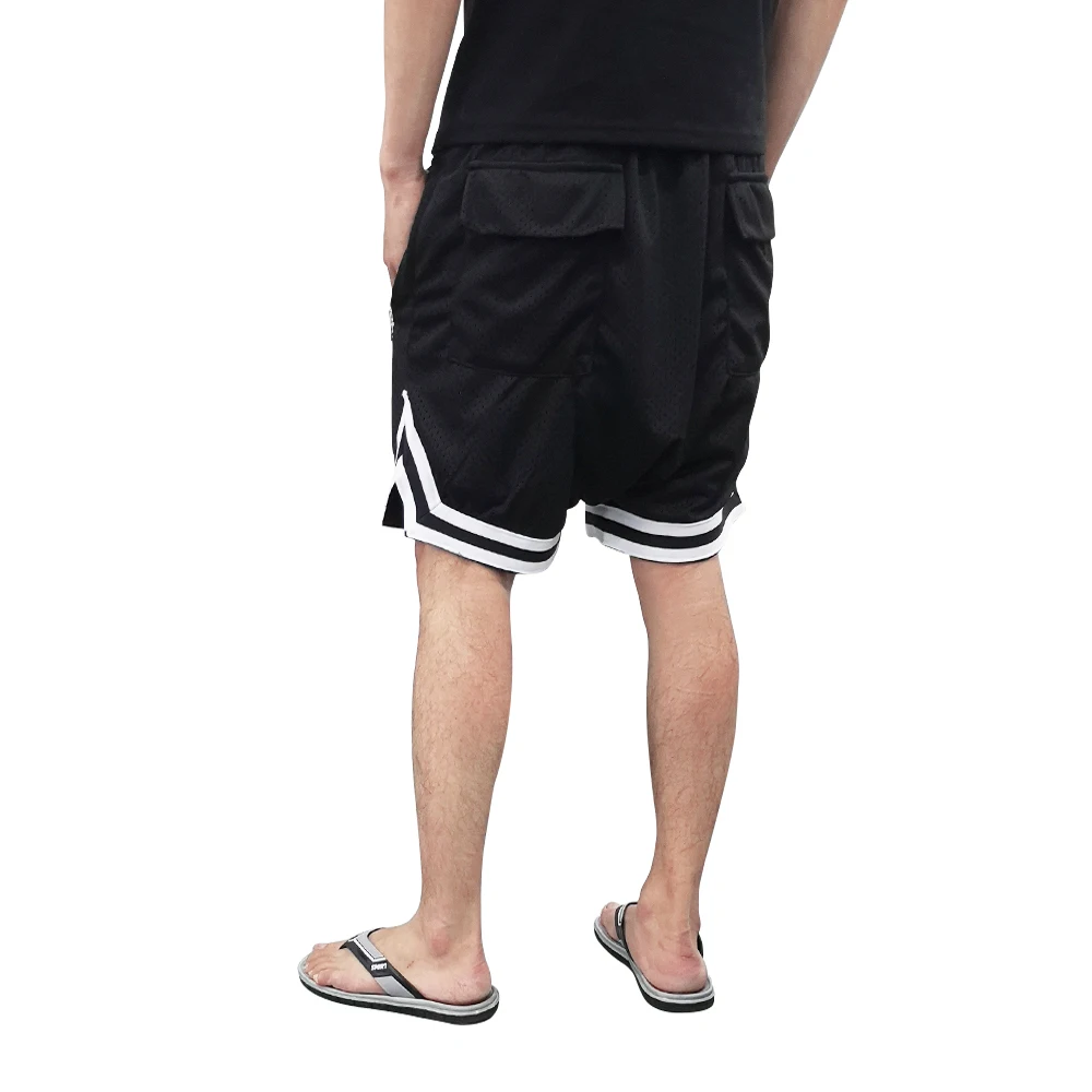 2018 Summer Hip Hop Baggy 6 colors Shorts Men Breathable Jersey Material Color Contrast Drop Crotch Mens | Мужская одежда