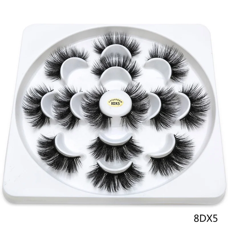 8DX5 SEXYSHEEP 2/4/7 пар искусственной 3D норковые ресницы натуральные длинные накладные ресницы объем Накладные ресницы макияж расширение ресницы «maquiagem» - Цвет: 8DX5