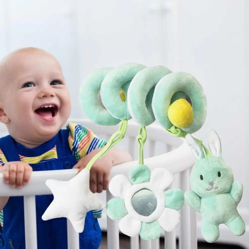 

4 Color Creative Bed Rattle Cute Shape Sensory Training Stuffed Infant Hanging Rattles Toy for Baby Crib Baby Carriage