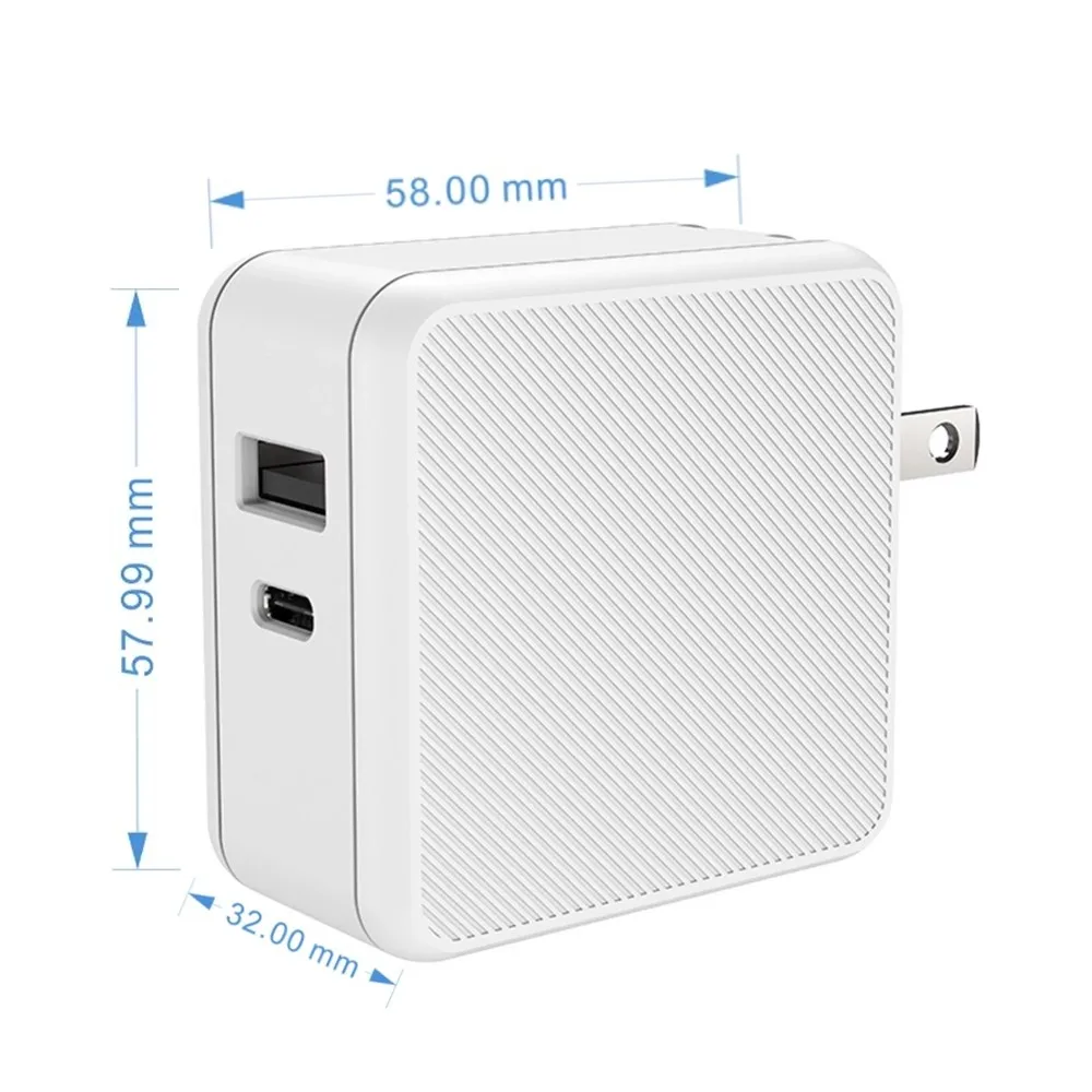 

M2 65W Fast Charger GaN2pro PD High Power Adapter Foldable Wall Charger with USB-A USB-C Interface for Laptop Phone
