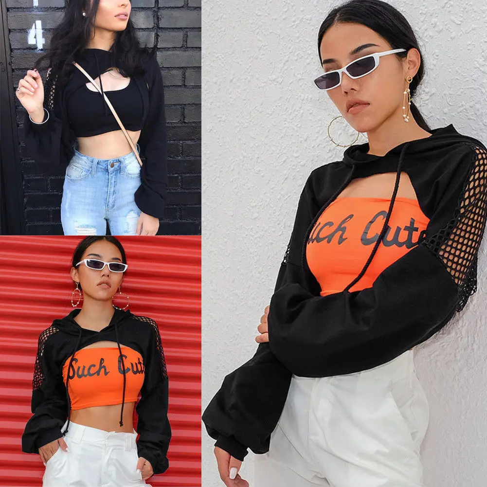 Для женщин с длинными рукавами Топы готический панк-рок Ривер Клубная