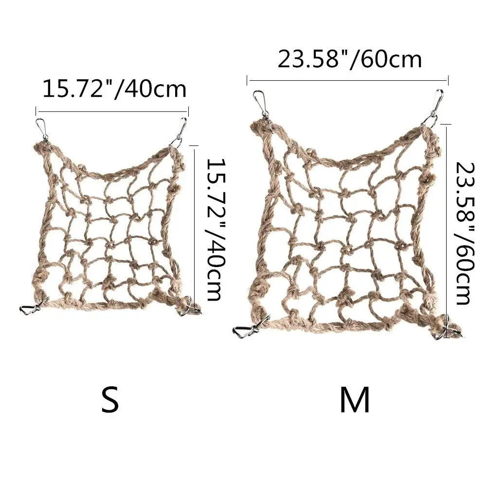 Сетка для подъема птиц гамак из пеньковой веревки качели игрушка попугаев