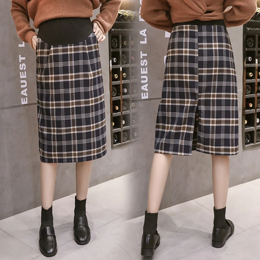 Осенне-зимняя новая юбка для беременных женщин средней длины - Цена: 1 621,04 руб.