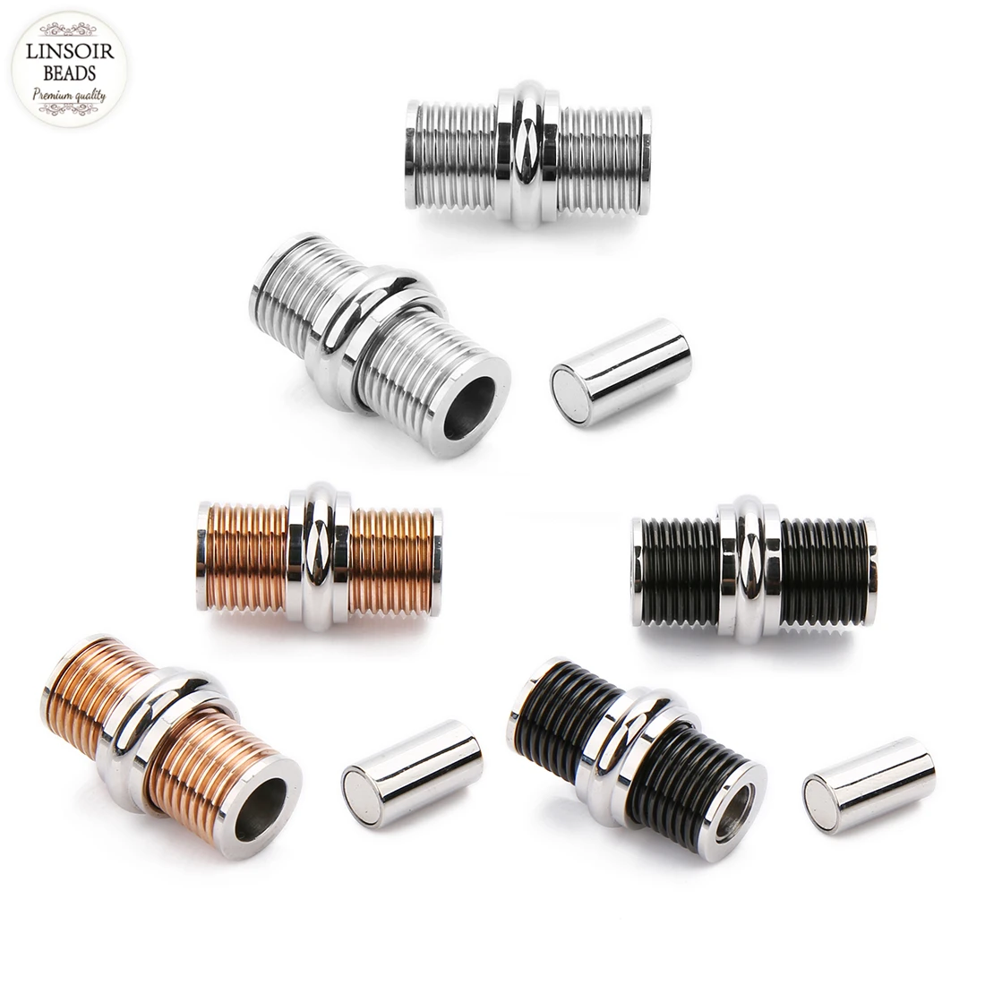 Linsoir двойной цветной резьба с магнитными застежками 5 мм из нержавеющей стали для