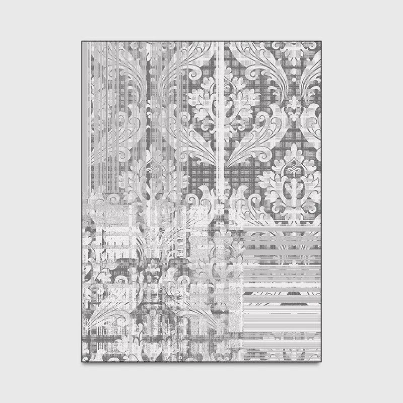 Коврик в скандинавском стиле с абстрактными полосками нескользящий ковер для