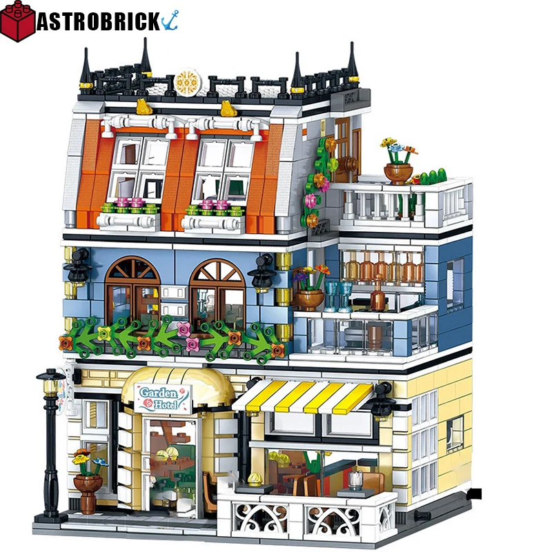 

Городские постройки комплект для девочек милый дом отель Архитектура блоки Строительные кирпичики город в виде улиц игрушка для подарки на...