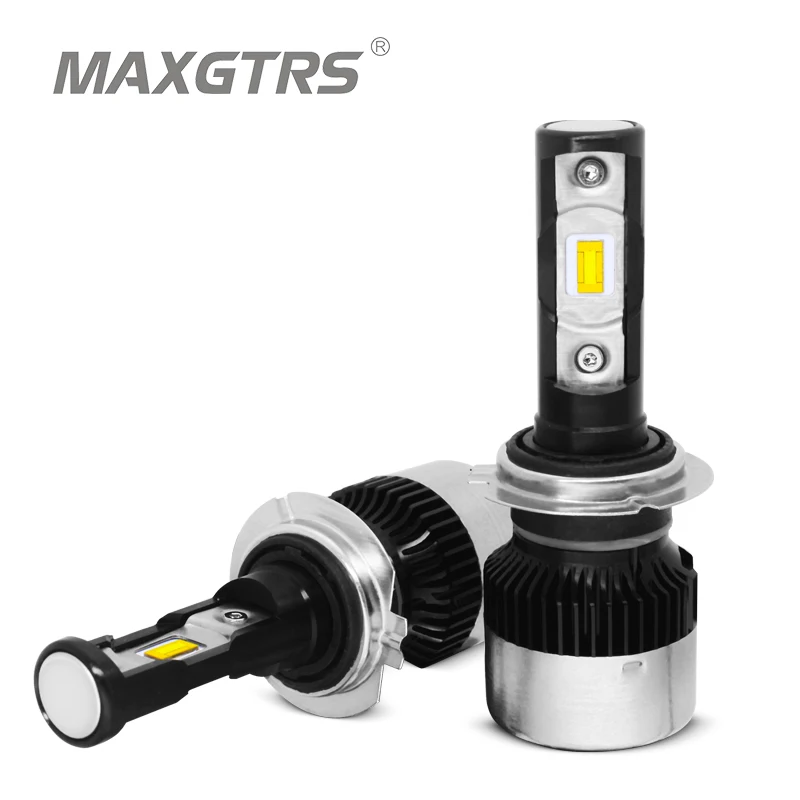 MAXGTRS H7 H4 H11 H1 H3 9005 9006 9012 880 H8 H11 HB3 HB4 светодиодный фар автомобиля лампы 70W 8000LM/пара 6000 К авто фары 12V