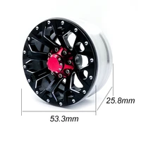 1 9 inch 120mm 110 rock crawler tires with alloy beadlock wheel rim for 110 rc crawler axial scx10 90046 rc car parts s6