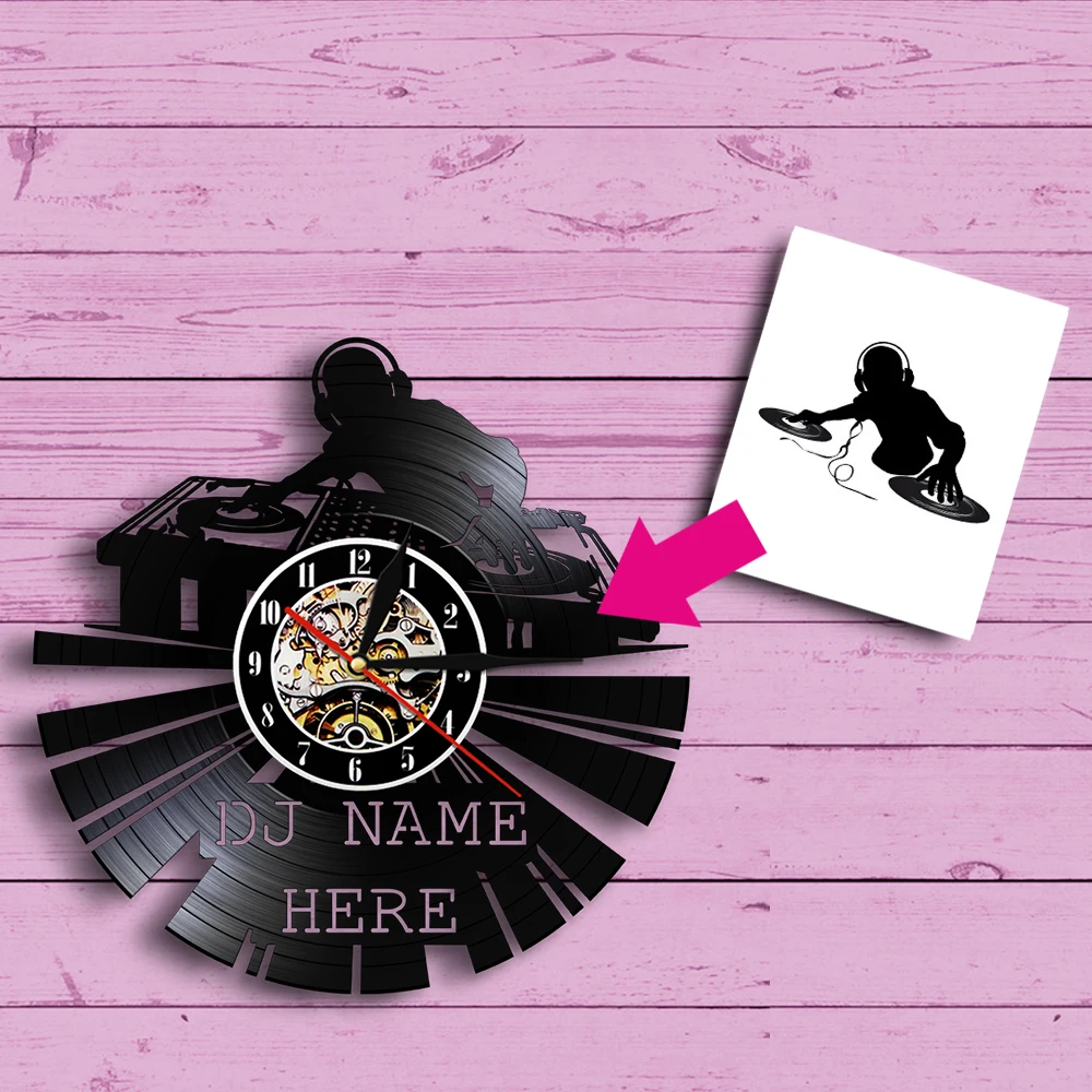 Винтажные виниловые настенные часы для записи на заказ индивидуальный ваш