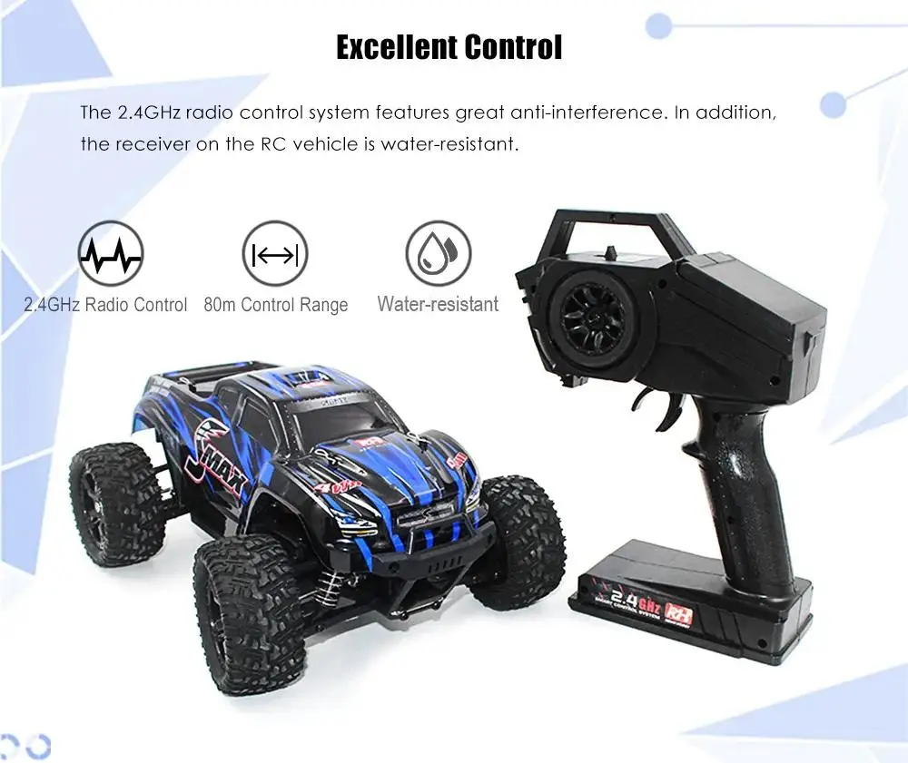 REMO 1631 1/16 2.4G 4WD Brushed Off-Road Monster Truck SMAX RC Remote Control Toys With Transmitter RTR | Игрушки и хобби