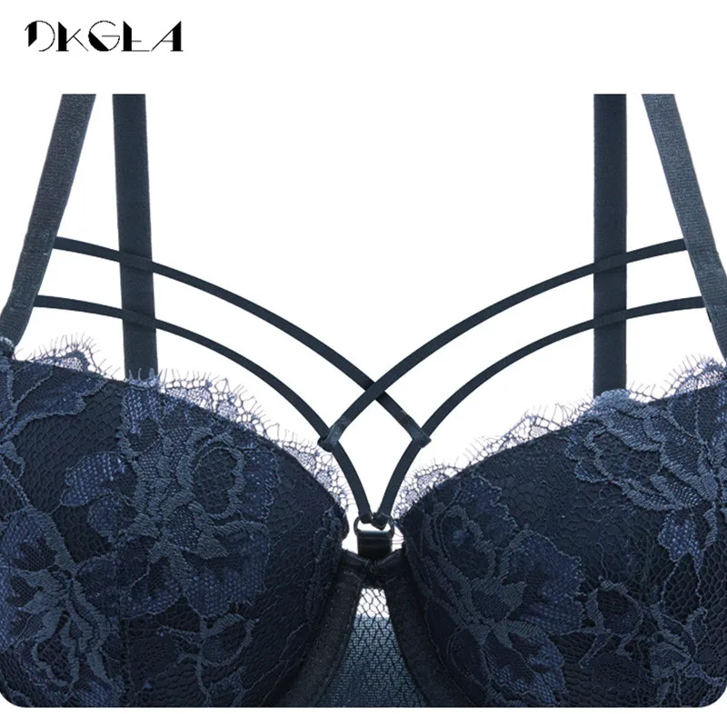 

New Top Sexy Underwear Set Green Bras Cotton Brassiere Women Lingerie Set Lace Embroidery Push Up Bra Panties Sets Deep V Gather