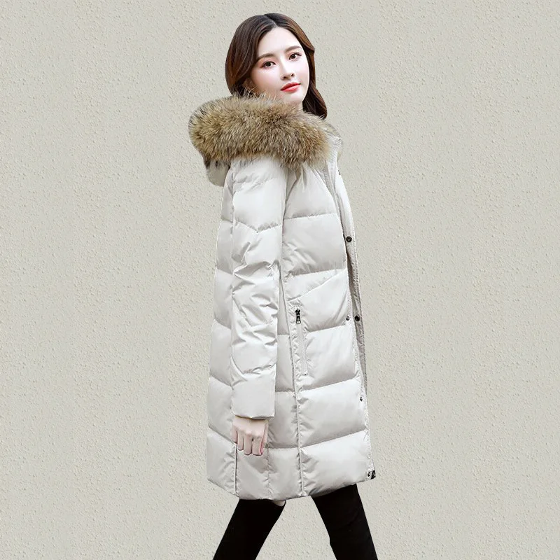 2021 New Winter Women White Duck Down Jackets Coats High Quality Ladies Ski Warm Black Coats